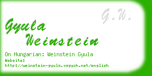 gyula weinstein business card